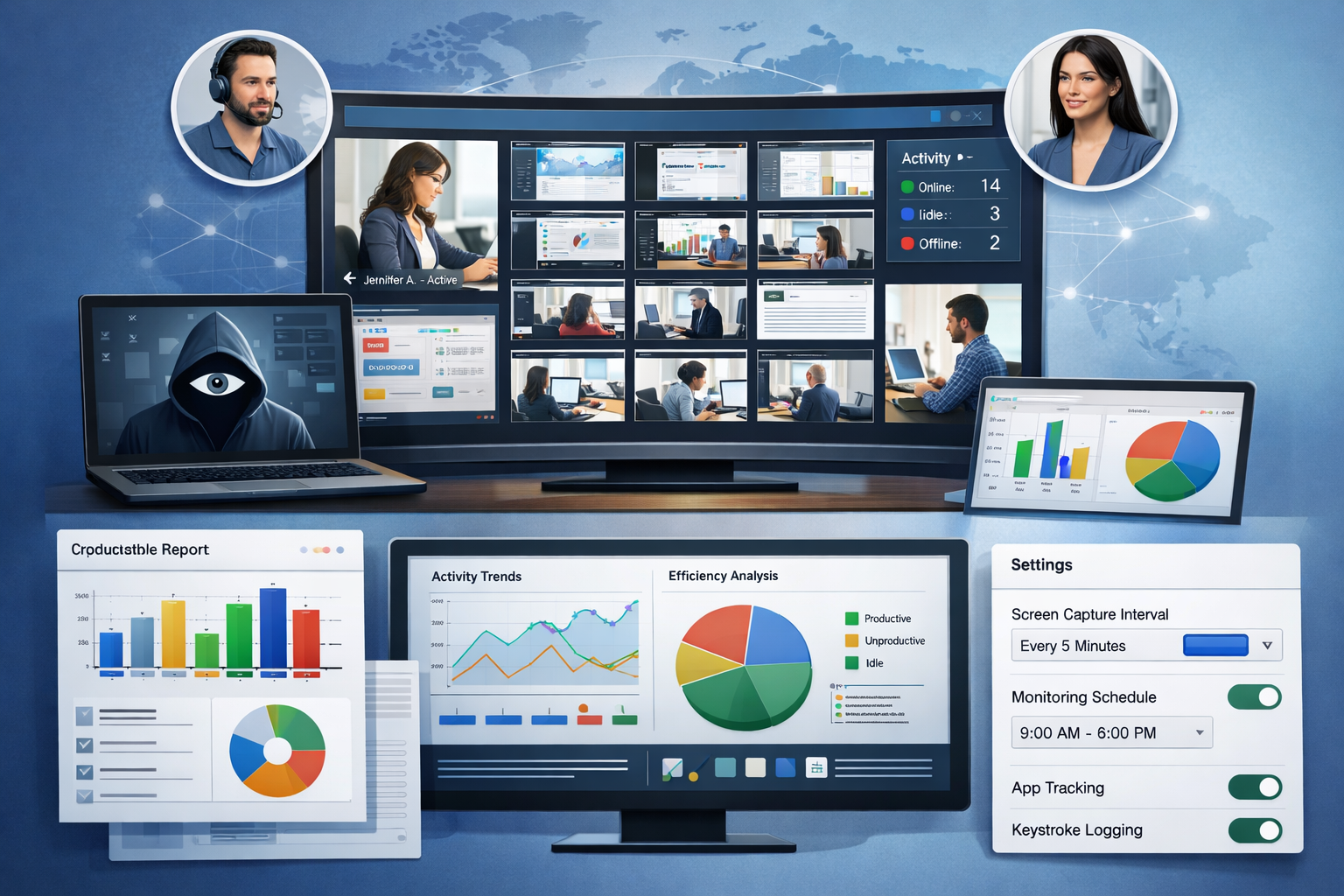 Remote Team Collaboration Graphic