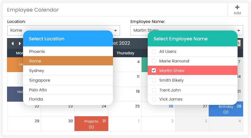 Employee Calender Icon