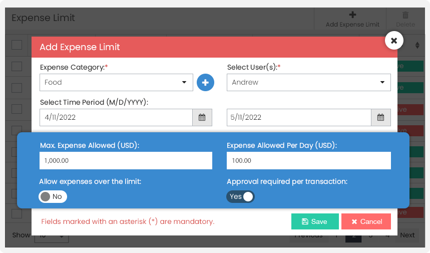 Set Expense Limits Icon